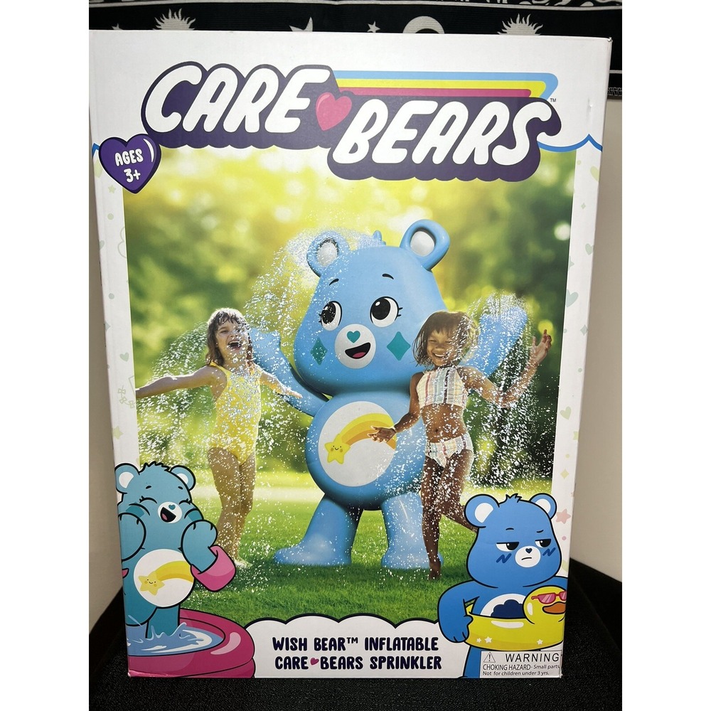 Care Bears Wish Bear Inflatable‎ Sprinkler Kids Blue Outdoor Summer Water Toy
